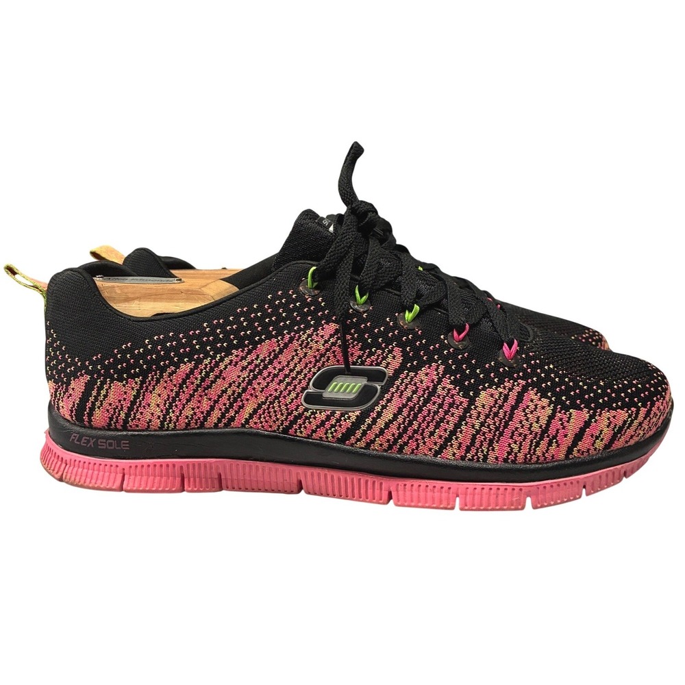 Skechers Sneakers Flex Appeal Next Generation Womens Size 10 Black Pink Athletic